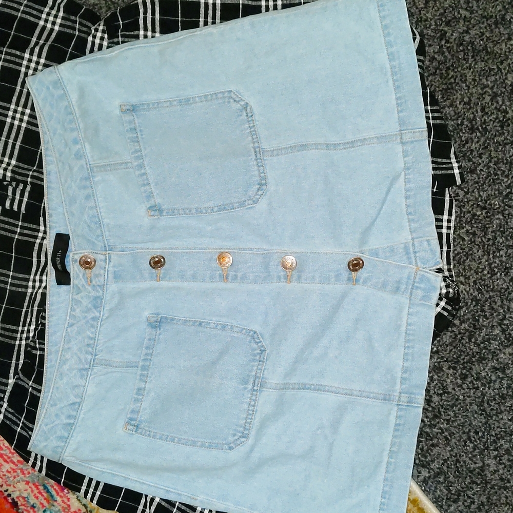 Forever 21 Button Jean Skirt
